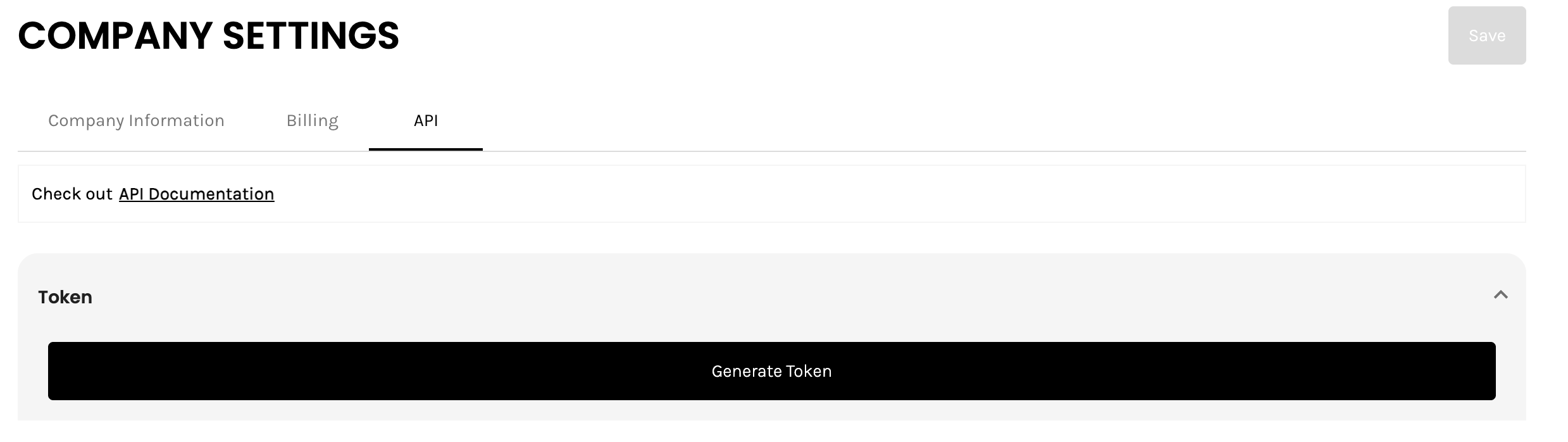 generate API token