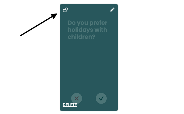 Image showing where the lock is on a card