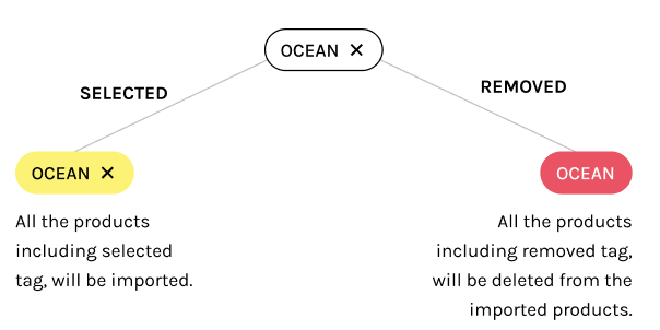 Image illustrating how Tag product filtering works in Roccai