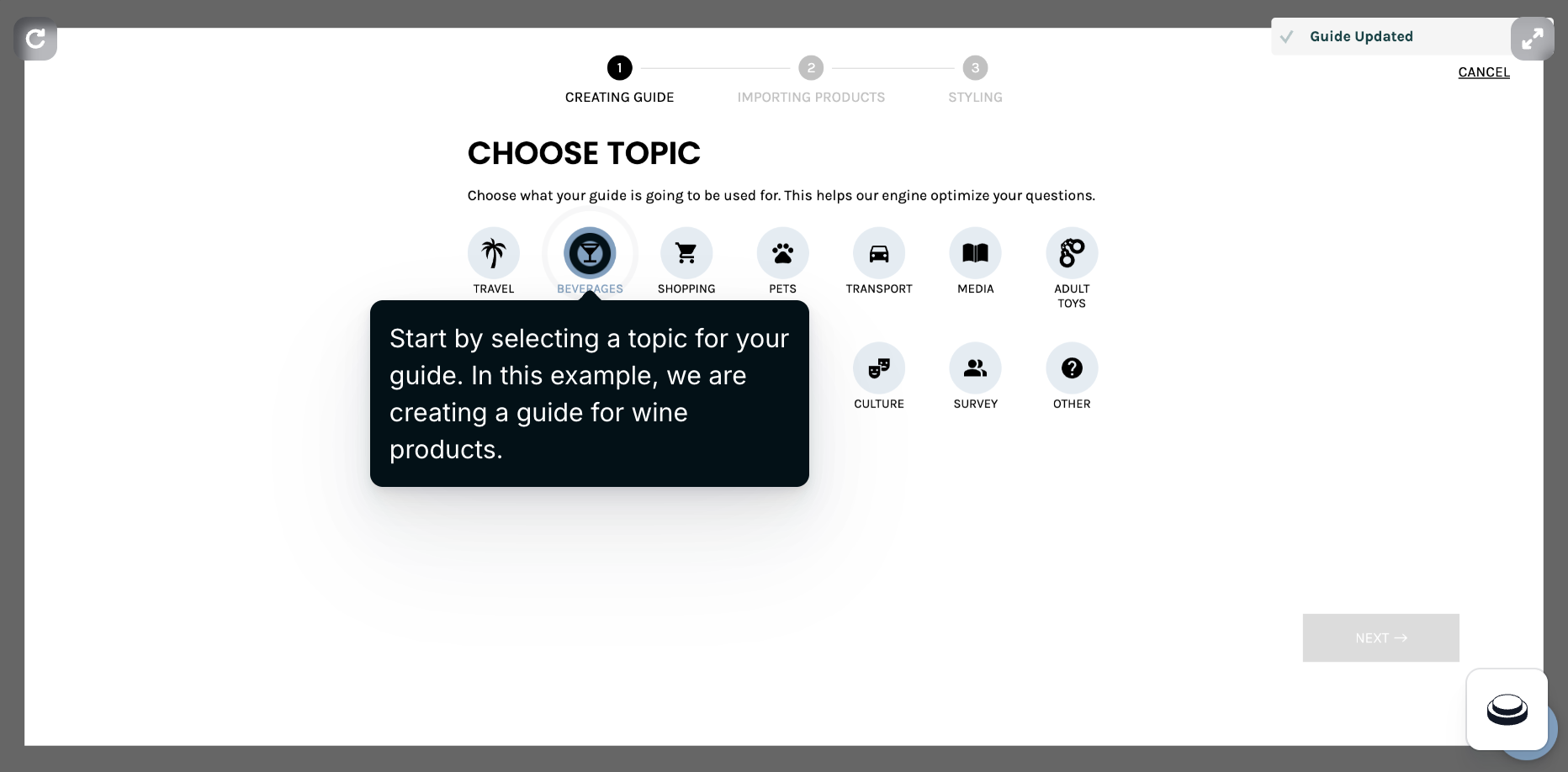 step 1 in getting started with roccai