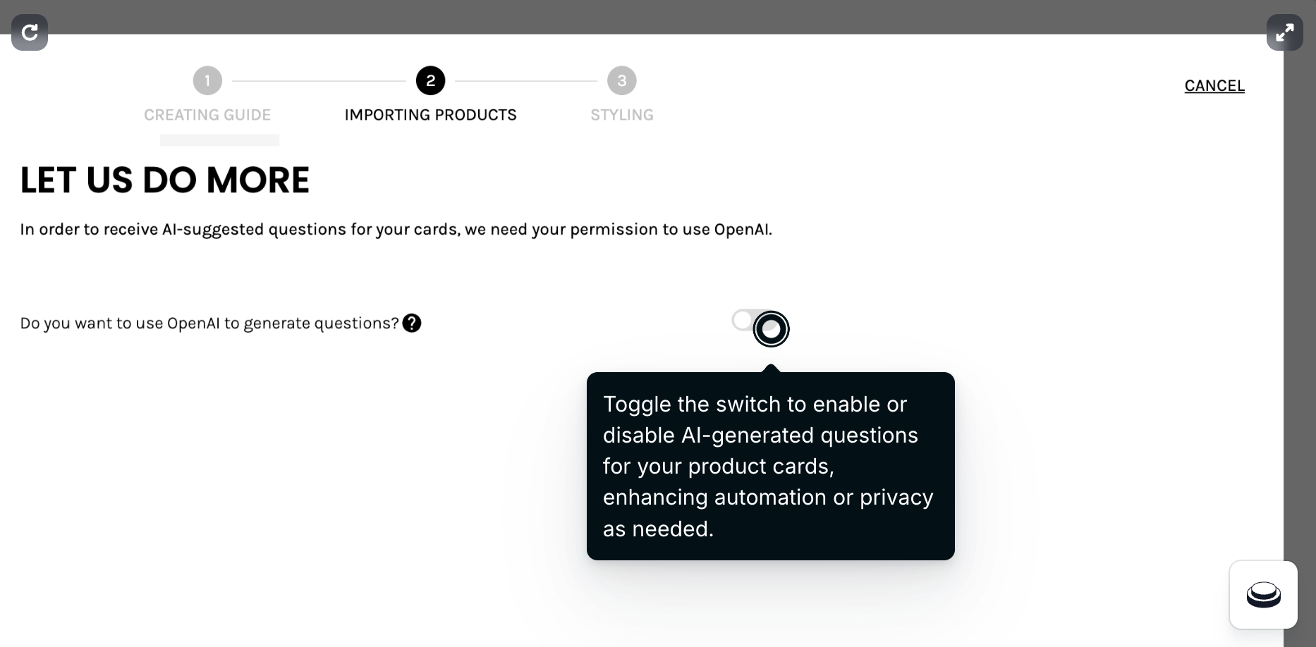Step 4 in how to get started with Roccai