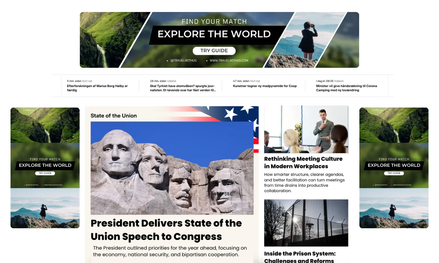 Example on a banner ad with a roccai guide